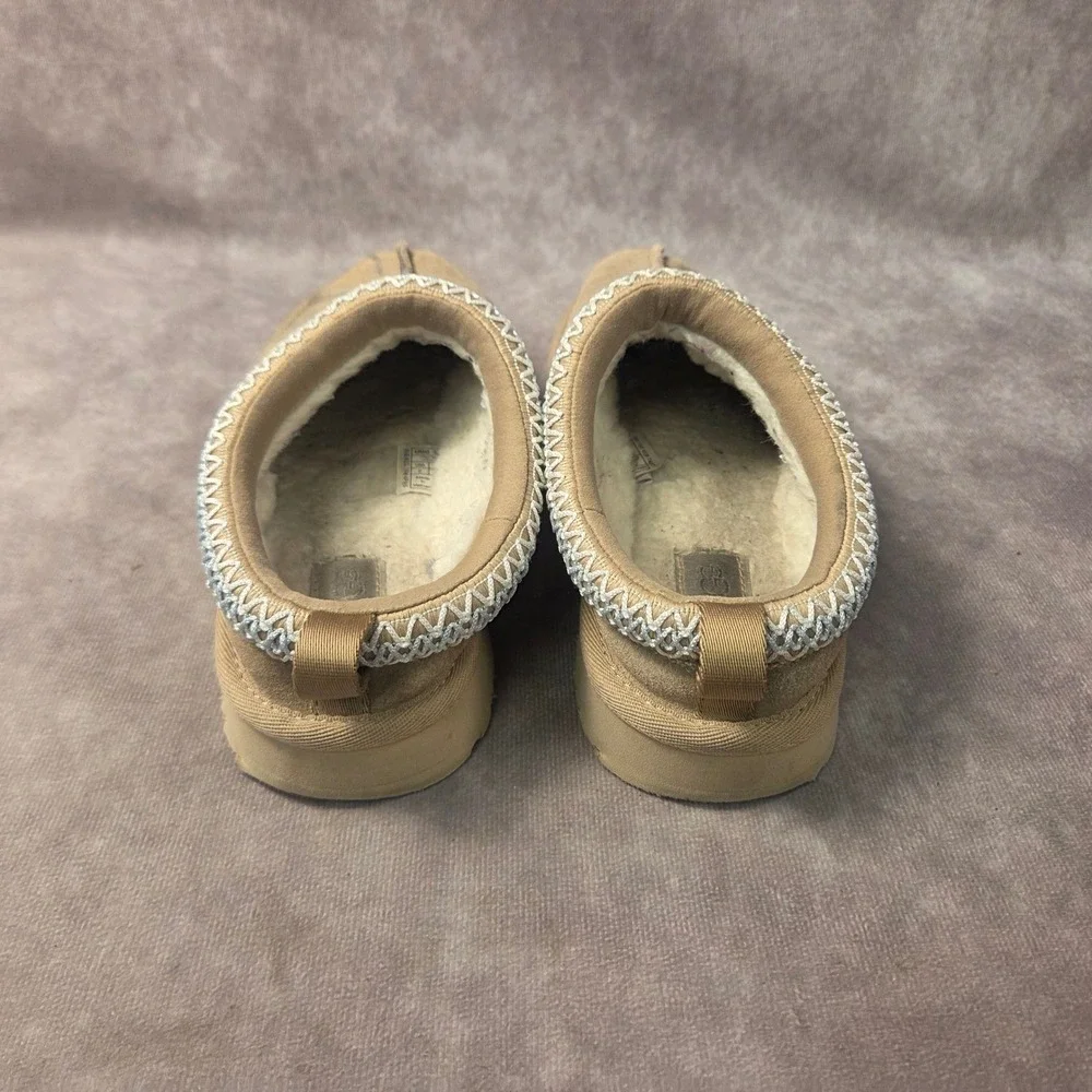 UGG Kids Tasman Slipper Chestnut Suede Shearling Slip On Shoes 1019066K